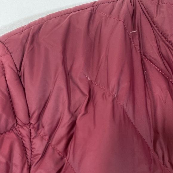 J. Jill Down Filled Quilted Burgundy Puffer Coat Size XL Petite - Picture 7 of 8